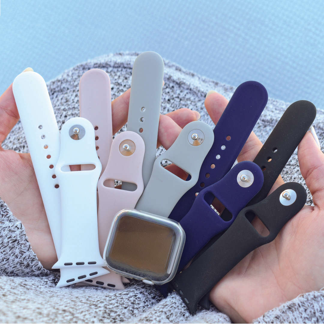 Zonabel 42/44/45mm Apple Watch Replacement Silicone Strap - Pink Sand