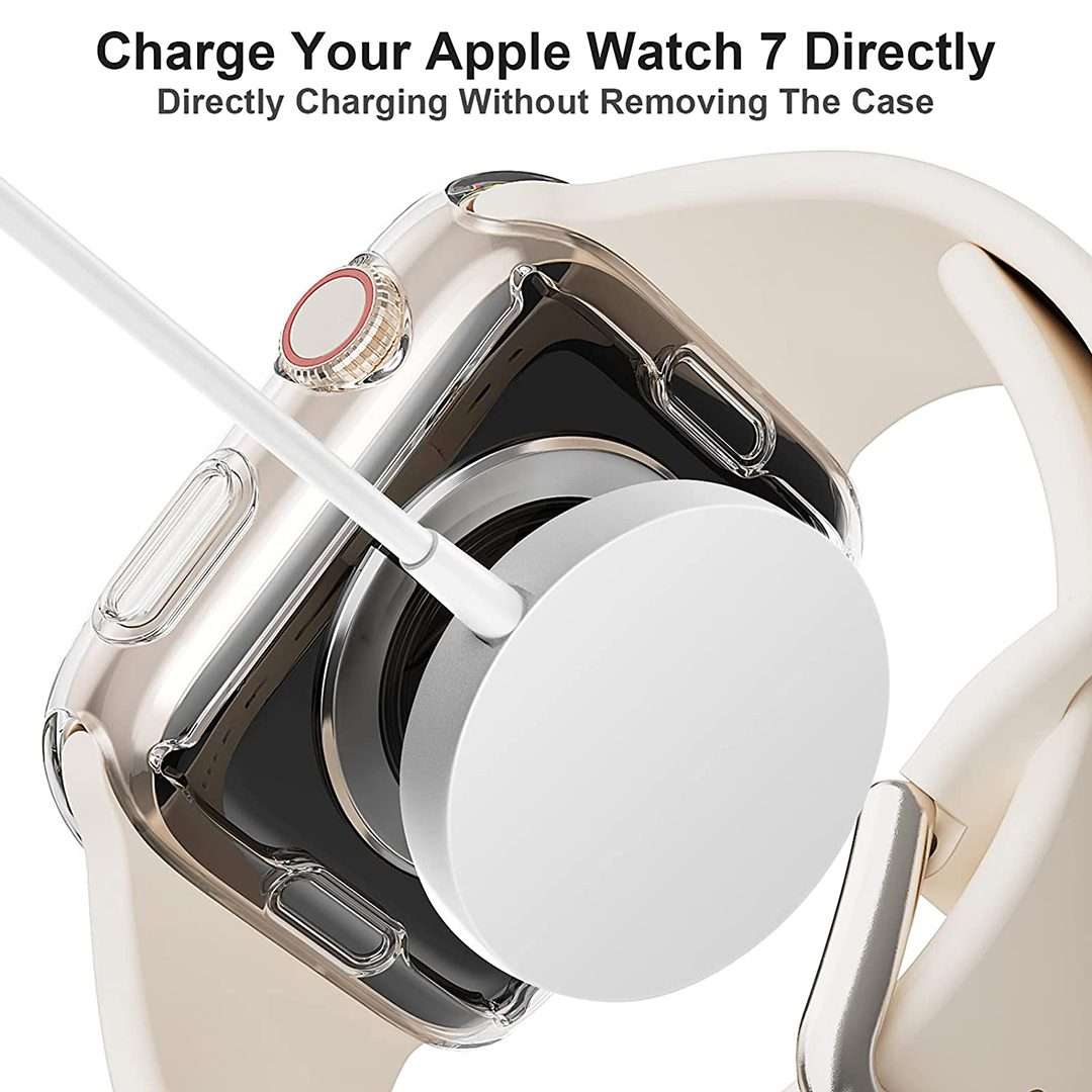 Zonabel Built-in Face Cover TPU Case for Apple Watch - 45mm