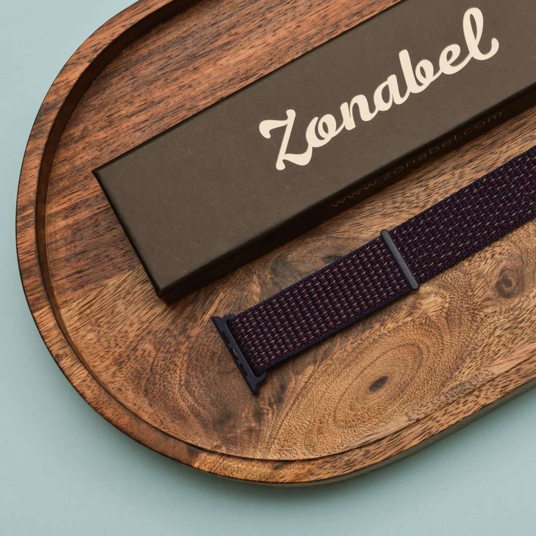 Zonabel 42/44/45mm Apple Watch Replacement Nylon Loop Strap - Indigo Blue