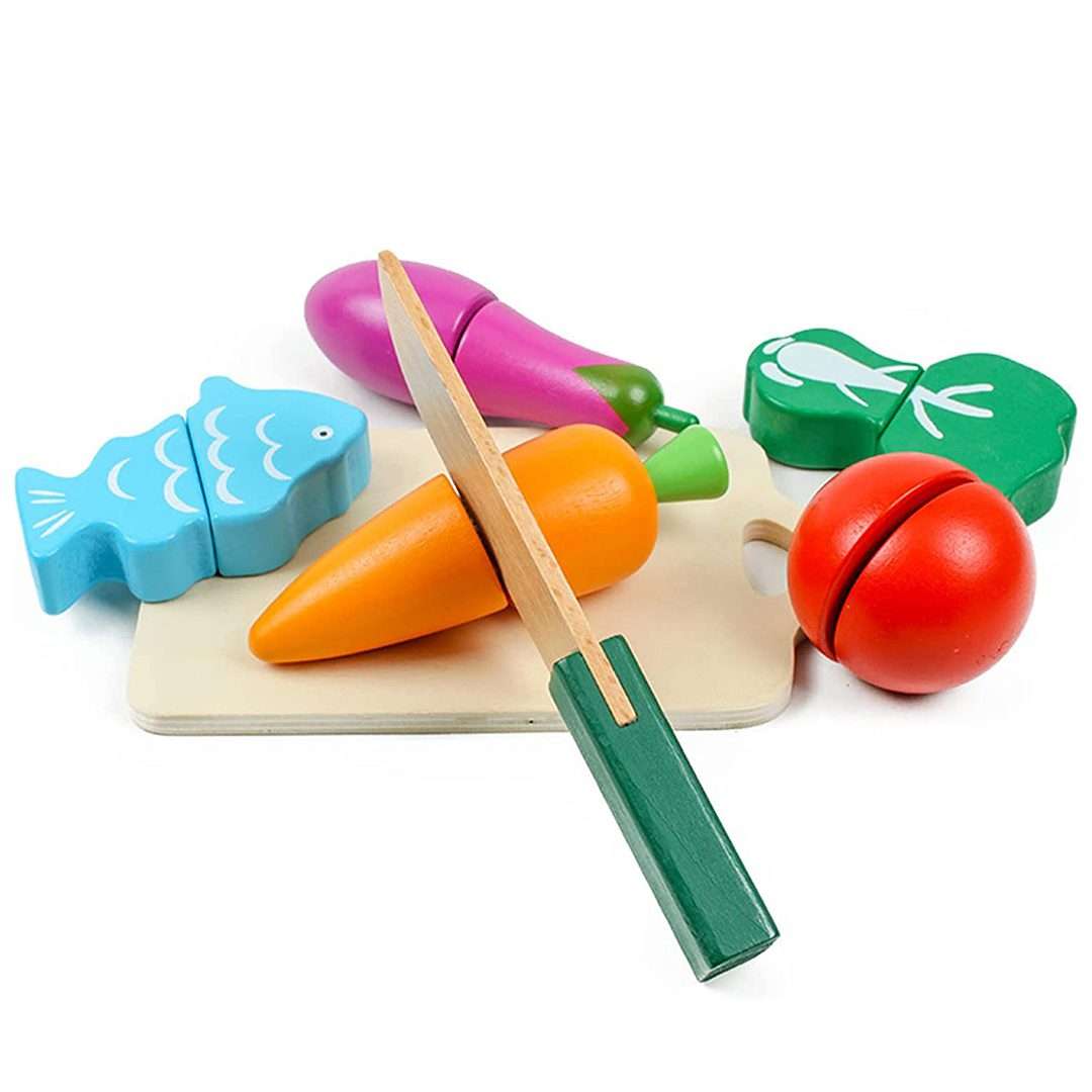 Bum Bum Baby Wooden Fruit and Veg Cutting Set (13pcs)