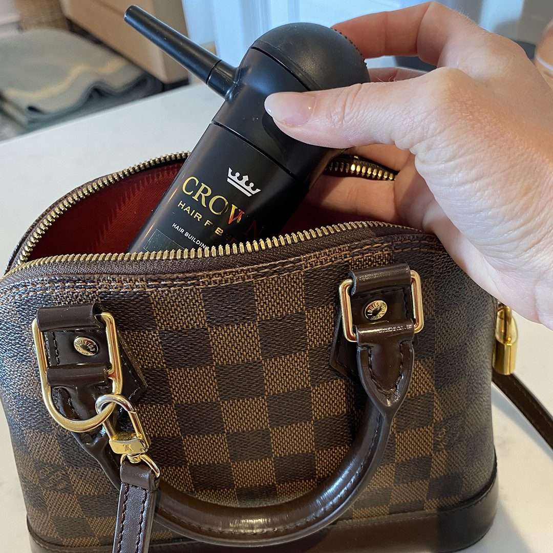 CROWN Hair Fiber Concealer (25g) &amp; Applicator Combo - Dark Brown