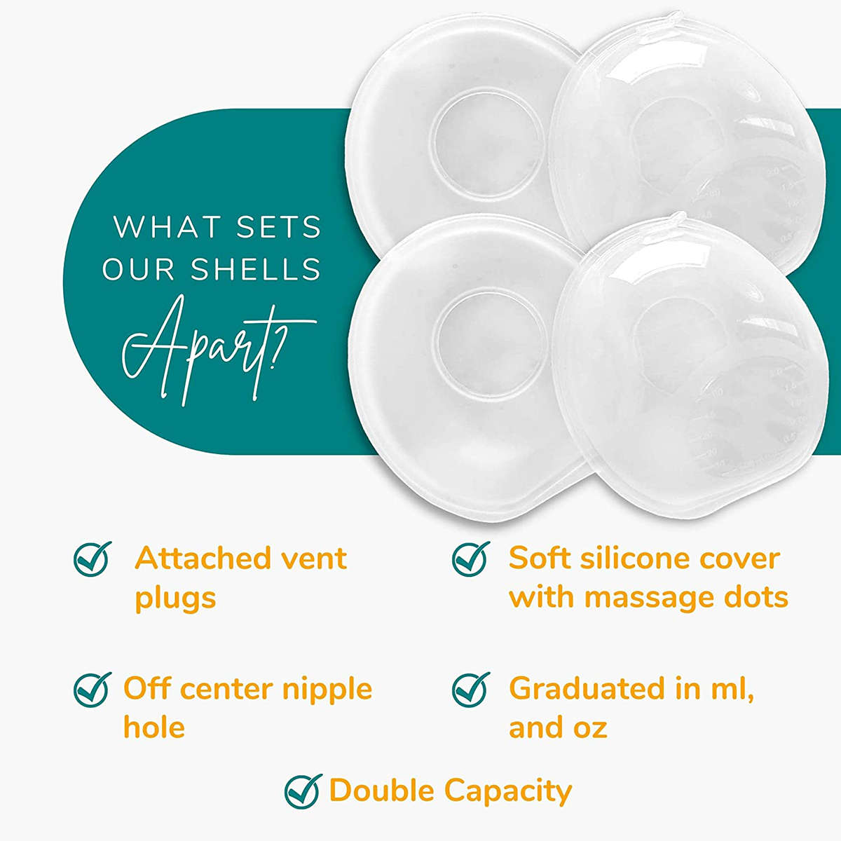 Bum Bum Baby Breast Milk Catcher and Nipple Protector Shell Cups