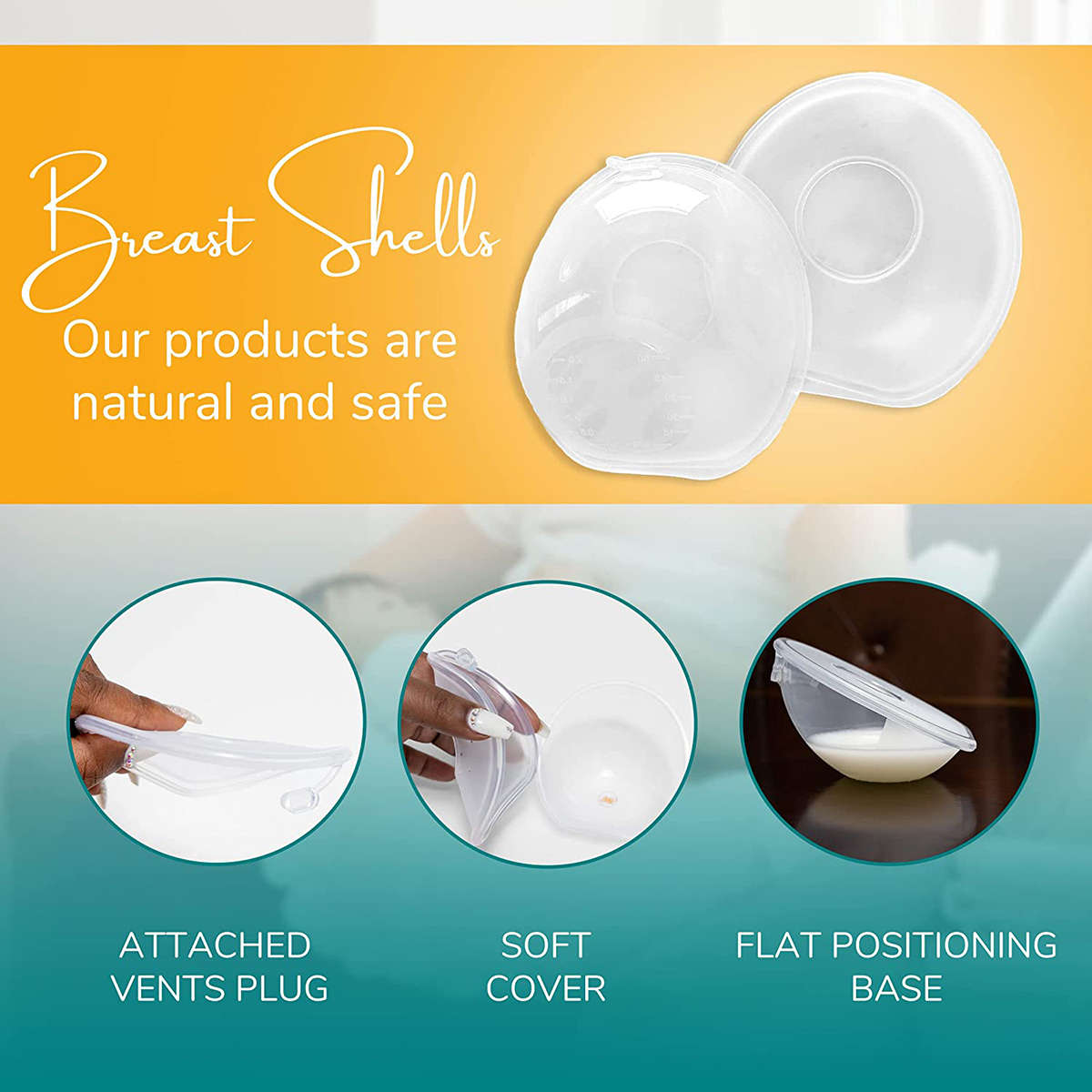 Bum Bum Baby Breast Milk Catcher and Nipple Protector Shell Cups