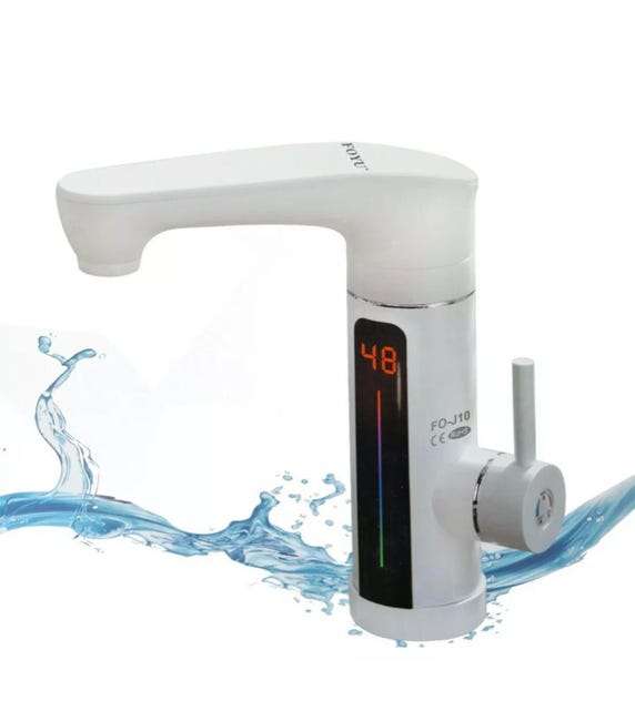 Water heating faucet