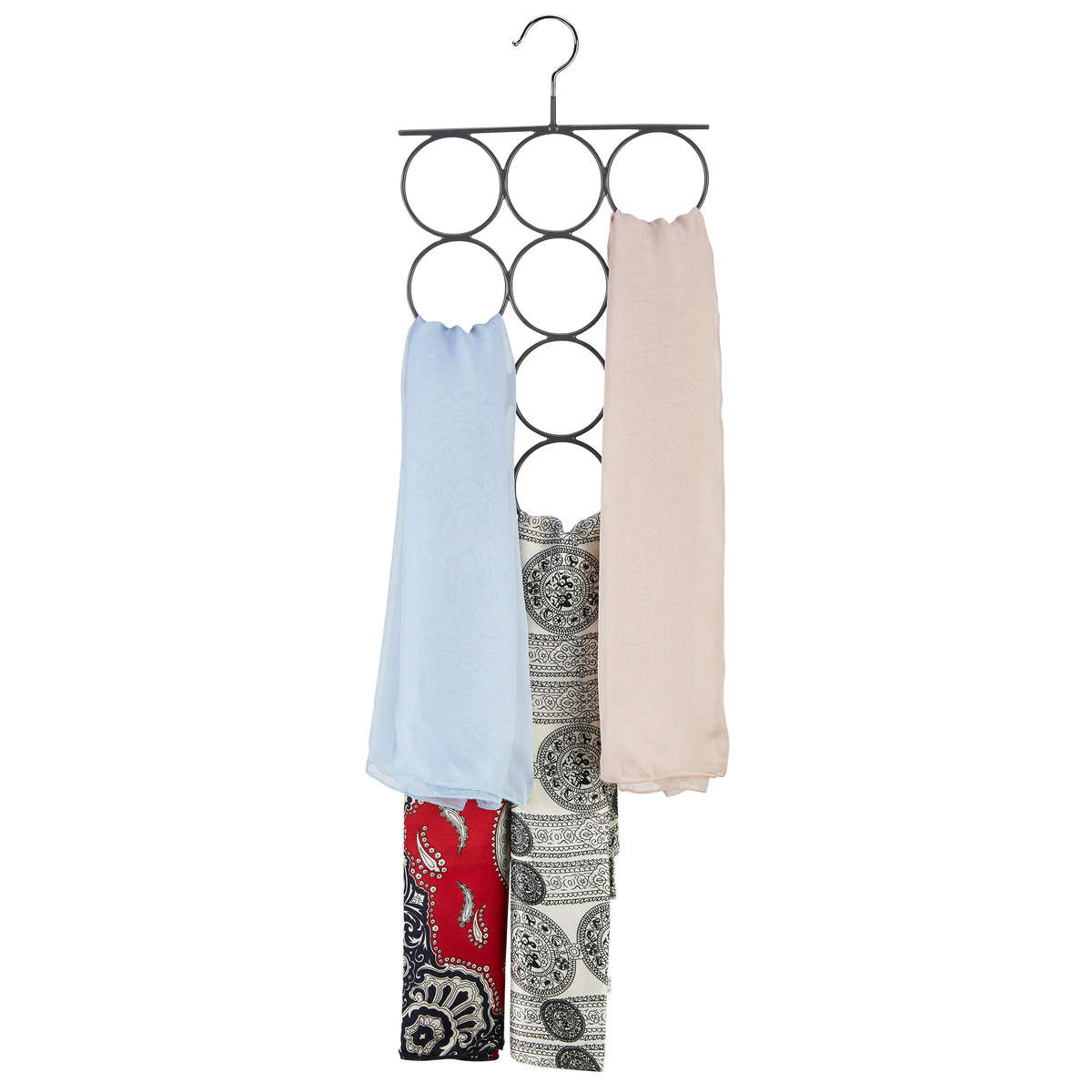 Metal scarf hanger charcoal Spaceo