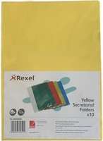 Rexel Secretarial/Correspondence Folders (10 Pack)(Yellow)