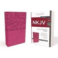NKJV Value Thinline Bible (Pink) (Leather / fine binding, Red Letter Edition)