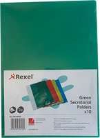 Rexel Secretarial/Correspondence Folders (10 Pack)(Green)