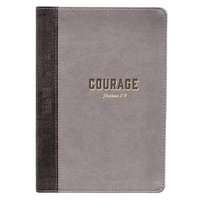 Courage Thinline Journal (Joshua 1:9) (Leather / fine binding)