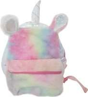 Fluffy Unicorn Midi Backpack (Pastel Rainbow)