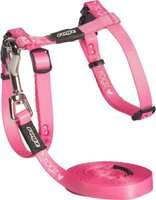 Rogz KiddyCat Cat H-Harness and Lead Combination - Extra Small 8mm (Pink Hearts Design)