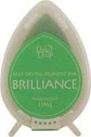 Tsukineko Brilliance Dew Drop Ink Pad - Pearlescent Lime