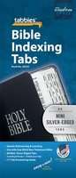 Bible Tab - Clear Tab with Silver Center Strip & Black Lettering (Mini)