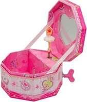 Octangle Shape Musical Jewellery Box (Pink)