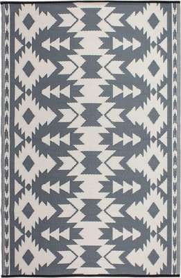 FabHabitat Large Outdoor Rug (Miramar Grey)