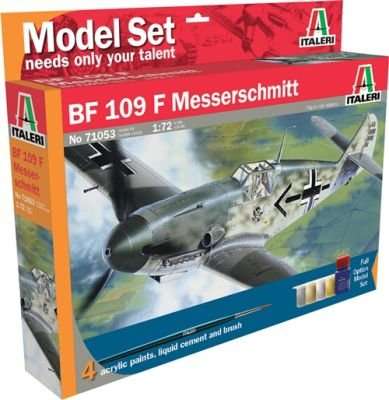 Italeri BF 109 Messerschmitt Aircraft Model Set Including Paints (1:72)