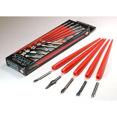 Essdee Scraperboard - Cutter Set (5 Assorted Cutters & Holders)