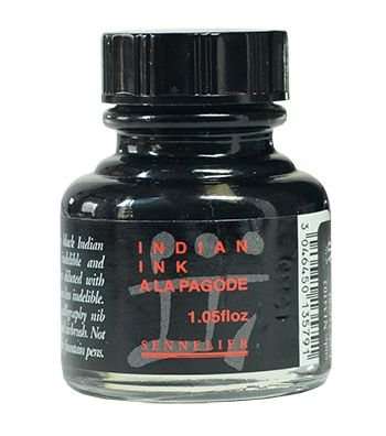 Sennelier 30ml Indian Black Ink Chinese Ink