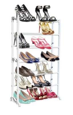 Shoe Rack - 7 Tier White