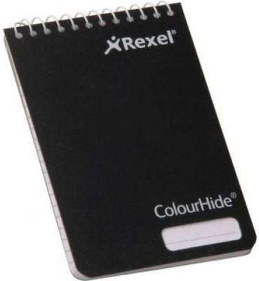 Rexel Colourhide Feint Ruled Pocket Notebook (60gsm)(96 Pages)(Black)