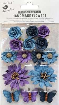 Embellishment Assortment Marina Flowers (Purple Passion)(15 Pieces)