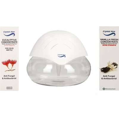 Crystal Aire Standard Air Purifier AND 2 Concentrate Bundle (2 x 200ml)(Vanilla and Eucalyptus)