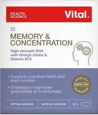 Vital Health Science - Memory and Concentration (60 Capsules)