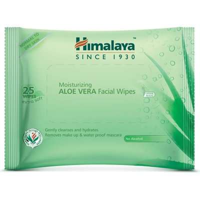 Himalaya Moisturising Aloe Vera Facial Wipes (25 Wipes)