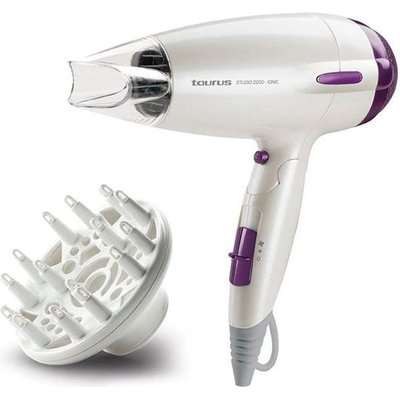 Taurus Studio 2200 Ionic - 2 Speed Foldable Hair Dryer with DC Motor (2200W)(White)