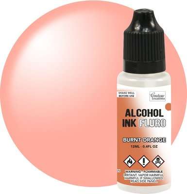 Couture Creations Alcohol Ink - Fluro - Burnt Orange (12ml)