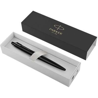 Parker Jotter XL Ballpoint Pen - Medium Nib, Blue Ink (Monochrome Black with Black Trim)(Giftbox)