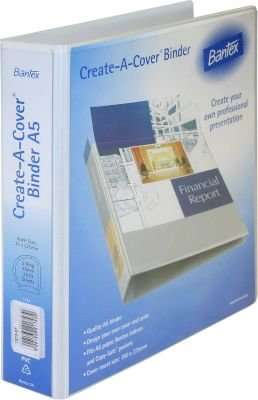 Bantex Presentation 2 D Ringbinder (A5)(30mm)(White)