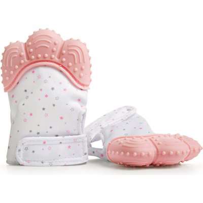 Snookums Teething Mittens - Pink Stars