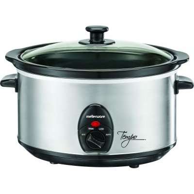 Mellerware Tempo - Stainless Steel Slow Cooker (3.5L)(240W)(Brushed)