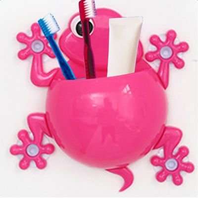 Gecko Toothbrush Holder - Pink