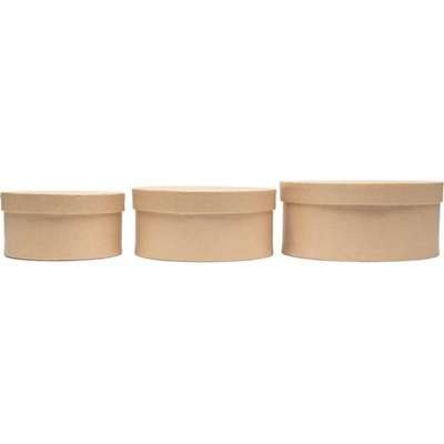 Dala Crafter Wood Cut Box Set (Set of 3) Oval