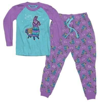 Fortnite Loot Llama Teen Girls Pyjamas (Aqua and Purple)