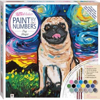 ArtMaker Painting By Numbers: Pug Magic - (Intermediate) (Kit)