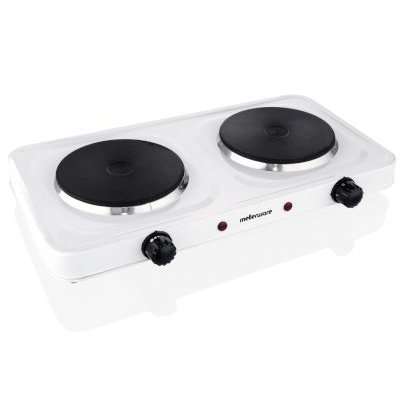 Mellerware Helios Double Solid Plate Stove (White)