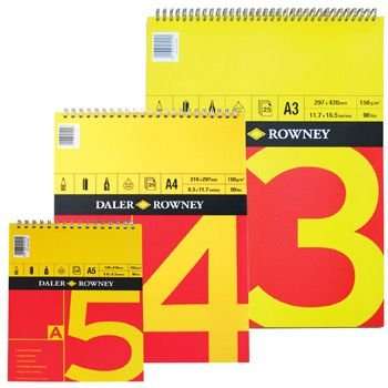 Daler Rowney A6 - Series Spiral Cartridge Pad (150gsm)(25 Sheets)