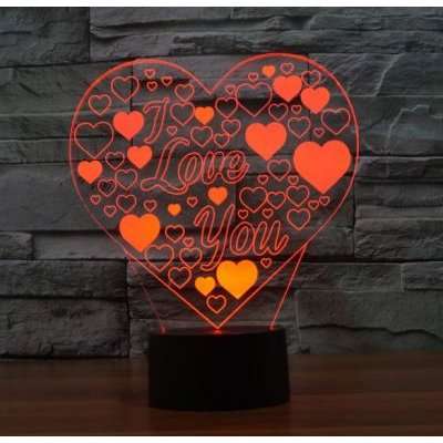 LED Night Lamp - Full of Hearts