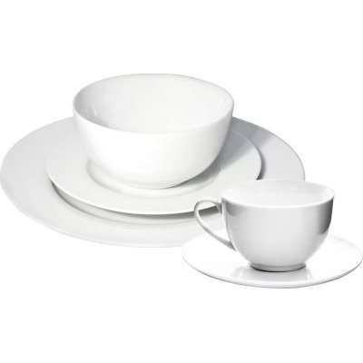 Eetrite Just White Porcelain Dinner Set (20 Piece)