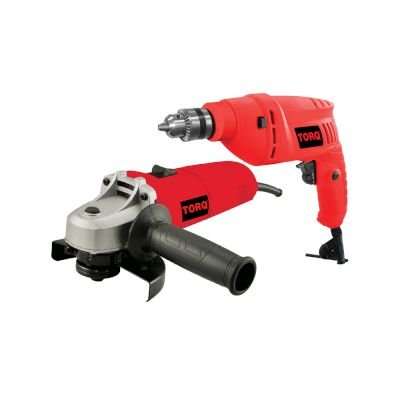 Torq Angle Grinder & Impact Drill Combo (500W)