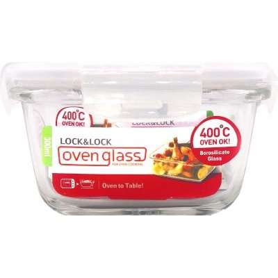 Lock & Lock Euro Square Glass Container (300ml)