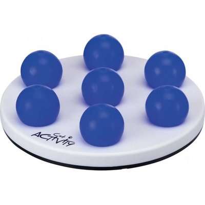 Trixie Cat Activity - Solitaire Strategy Game (White/Blue)(20cm)