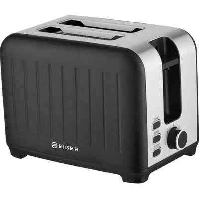 Eiger Alinea Nero 2-Slice Stainless Steel Toaster (Black)
