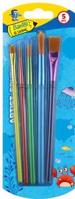 Bantex @School Painting Brushes - Assorted Sizes (Pack of 5)