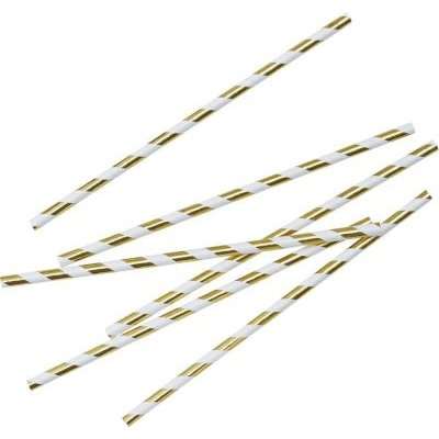 Pick & Mix - Metallic Straws - Gold (Pack of 25)