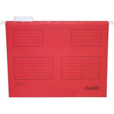 Bantex B3460 Suspension Files (A4)(Red)(25 Pack)