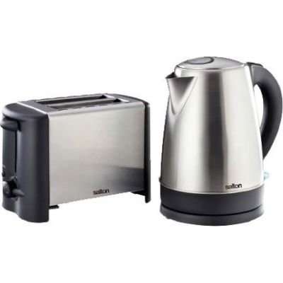 Salton 2-Piece Kettle and Toaster Breakfast Pack (Stainless Steel)